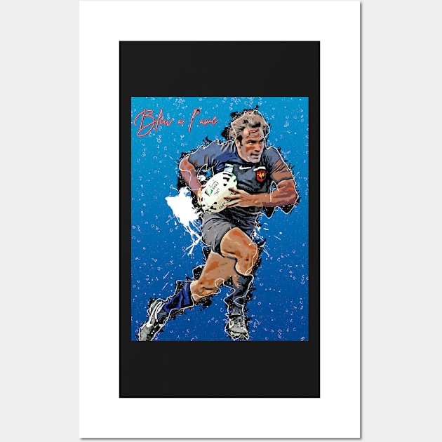 Christophe Dominici - Bleu à l'âme Rugby Legends - Design Wall Art by Great-Peoples